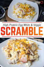 Cheesy Breakfast Protein Scramble Egg Whites Recipes Healthy Diet Breakfast Recipes Healthy Eating Recipes