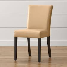 Lowe Cafe Latte Leather Dining Chair Crate And Barrel Dining Chairs Leather Dining Chairs Leather Side Chair