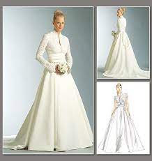 Diy Wedding Dress In Grace Kelly Style From Vogue Patterns Grace Kelly Wedding Dress Wedding Dress Patterns Wedding Gown Patterns