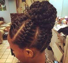 Goddess braids are thicker versions of cornrows. Latest Cornrow Braids Updo Hairstyles For Black Women 2016 Style In Hair Natural Hair Styles Braided Hairstyles Updo Braided Hairstyles