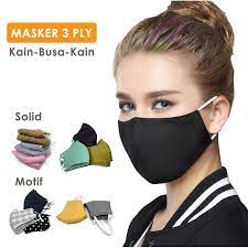 Masker Kain Katun Jepang 3 Ply Scuba Tali Karet Bisa Dicuci Reusable Shopee Indonesia