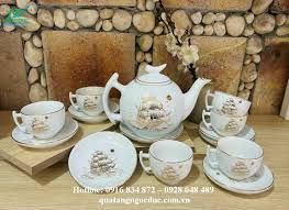 Bộ ấm chén trà làm quà tặng gốm sứ cao cấp Hotline: 0916 834 872