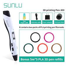 Sl 300 3d Printing Pen Set Good For Children Explore Creation 3d Drawing Pen With Led Screen Support Abs Pla Filament 1 75mm Discount Pen Sets Pen Diy 3d Pen