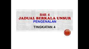 View notes bab 4 from bsc 1233 at nilai university. Pembetulan Cek Komen Nota Kimia Tingkatan 4 Bab 4 Jadual Berkala Unsur Youtube