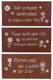 Kennst du weitere lustige sprüche und ansagen für den anrufbeantworter? Schilder 3er Set Eisen Rost B X H 40x20cm Garten Deko Spruche Wandbild Rostig Ebay