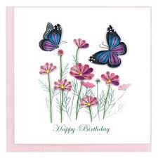 You may feel free to email up to 5 happy birthday greetings in a 24 hour period of time, per sending form, should you need to send more free happy birthday cards, or for any other reason, try the alternate envelope icon under the big green button of the best birthday ecards. Happy Birthday With Butterfly Flowers Quilling Greeting Card Ce The Lemonade Boutique Llc