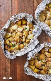 Campfire Potatoes Are The Cheesy Side We Crave Recipe Campfire Food Recipes Campfire Potatoes