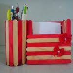 Kerajinan Tempat Pensil Dari Stik Es Krim Lucu Es Krim Krim Tempat Pensil