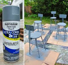 Spray Painting Metal Kitchen Stools A Happy Turquoise Color Young House Love