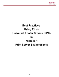 Consideration that is not recommended to install the. Best Practices Using Ricoh Universal Printer Drivers Ricoh Usa