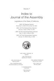 to Journal of the Assembly