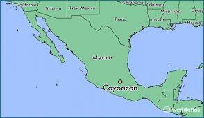 Mapa de la delegación de coyoacán, mostrando los lugares y calles importantes. Coyoacan Mexico Map Coyoacan Mexico City Map Mexico