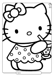 Free hello kitty coloring page to print and color. Kitty Drinks Juice Hello Kitty Coloring Pages In 2021 Hello Kitty Coloring Kitty Coloring Hello Kitty Colouring Pages