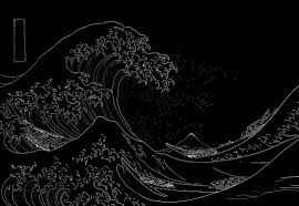 Black And White Japanese Art Wallpaper Black Japanese Wallpapers Top Free Black Japanese Backgrounds Wallpaperaccess Waves Wallpaper Desktop Wallpaper Art Aesthetic Desktop Wallpaper