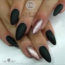 Matte Black And Gold Acrylic Nails Matt Black Rose Gold Nails Sculptured Acrylic With Gellyfitaustralia Rose Gold Nails Gold Nails Gold Gel Nails