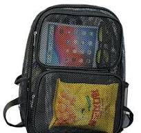 Heavy-Duty Mesh Backpack – See-Through Bag with Padded Shoulder Straps