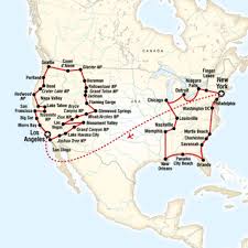Here is the best cross country road trip itinerary planner, instead i would say one of best american road trip routes. Trips Adventure Travel Tours Mapa De The Great American Road Trip New York To La Adventure Familytravel Famil Road Trip Road Trip Map Travel Tours