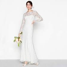 Debut Debut Ivory Lace Eleanor High Neck Long Sleeves Full Length Wedding Dress This Wedding Dresses Affordable Wedding Dresses Fall Wedding Dress Sleeves