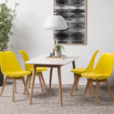Find furniture & decor you love at hayneedle, where you can buy online while you explore our room designs and curated looks for tips. Yellow Dining Bedroom Living Room Set Of 4 Furniwell Dining Chairs Mid Century Modern Dsw Chair