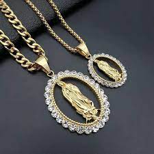 Price tracking · best price · price history · awesome deals & savings Religious Christian Vintage Virgin Mary Pendant Necklace Bling Iced Crystal Diamond Stainless Steel Virgin Mary Necklace Buy Stainless Steel Virgin Mary Necklace Virgin Mary Pendant Necklace Diamond Virgin Mary Necklace Product On Alibaba Com