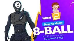 How To Draw 8 Ball Fortnite Chapter 2 Step By Step Drawing Tutorial With Coloring Page Youtube Fortnite coloring book (chapter 2) book.