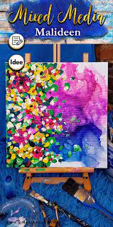 Mit unseren tollen malideen können eltern die kreativität ihres kindes fördern. Malidee Fur Mixed Media Bilder Mit Alkoholtinte Und Acryl Krigelkragel