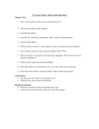 The Great Gatsby Studyguide Questions
