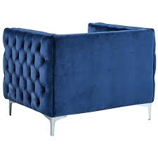 The glamour home angela blue velvet accent chair wins for most glamorous seat in the house. Posh Living Levi Button Tufted Velvet Accent Chair In Blue Cc01 02ny Cx