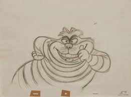 Okay cheshire cat has a big open smile grin with teeth showing and all, that is what you will draw first. Cheshire Cat Production Drawing From Alice In Wonderland