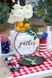 Beautiful Red White And Blue Table Decorations For July 4th Blue Table Decorations Table Decorations Blue Decor