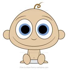 Use dark green to create shadows. How To Draw A Cartoon Baby