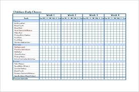 Chore Chart Template 6 Free Pdf Word Documents Download