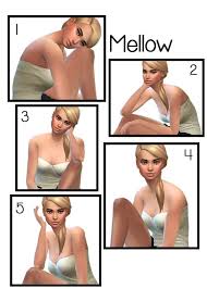 Mellow Total 5 Poses For The Gallery For A Female Sim Please Note That Gallery Poses Are Working Both Wa Sims 4 Cas Background Sims Baby Sims 4 Traits