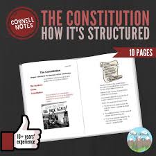 Cornell Notes The Structure Of The Constitution Government With Images Cornell Notes School Notes Homeschool History Curriculum
