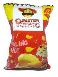 Mister potato is the no.1 potato chip brand in malaysia. Mister Potato Hot Spicy Large Pack 160g Mygroser