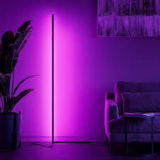 Modern led corner floor lamp. X2 Lamps Color Changing Minimal Led Corner Floor Lamp Led Etsy Corner Lamp Lamp Floor Lamp