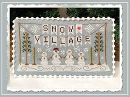 5.43 x 4.07 (76 x 57 stitches) 9 dmc colors. Country Cottage Needleworks Snow Village Banner Snow Village 1 Cross Stitch Pattern 123stitch