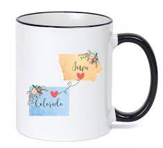 The total driving distance from colorado to iowa is 823 miles or 1 324 kilometers. Colorado Iowa Mug Iowa Colorado Mug College Student Going Etsy Iowa Gifts Colorado Gift Mugs