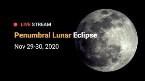 During a partial penumbral eclipse, only part of the earth's penumbra covers the moon's surface. Penumbral Lunar Eclipse November 29 30 2020 Youtube