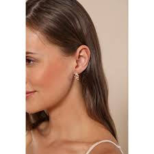 LUCA SMITH バタフライフープイヤリング レディース ガールズ 14Kゴールドメッキ 低刺激性 ステンレススチール フープイヤリング  敏感な耳用 かわいい動物 ピ : Global Plaza FUSION