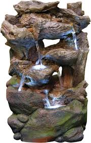 Fiberglass Rainforest Waterfall Fountain With Led Light Waterfall Fountain Table Fountain Small Indoor Water Fountains