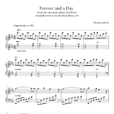 (c) 2010 universal motown records, a division of umg recordings, inc. Forever And A Day Sheet Music Shoshana Michel