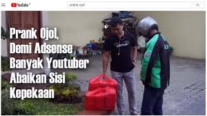 Lagi ramai konten prank ojol (ojek online) membuat resah driver ojol. Reza Arap Kecam Youtuber Pembuat Konten Prank Ojol