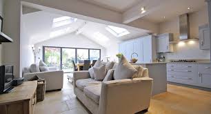 open plan kitchen living room, kitchen