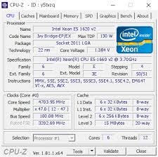 Intel Xeon E5 1620 V2 4703 95 Mhz Cpu Z Validator