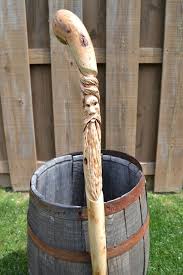 How To Carve A Woodspirit In A Hiking Stick Walking Cane Carved Wood Spirit Face Cane By Creationcarvings 44 97 Hand Carved Walking Sticks Wooden Walking Sticks Walking Sticks