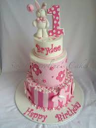 First Birthday Happy Cake Images For Girls Pin By Lyn Goodell Carpenter On Desserts Girl Cakes Baby 1st Birthday Cake Bunny Cake