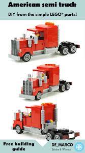 Lego city pickup truck moc instructions. American Semi Truck Diy Lego Moc Building Guide Created By De Marco Lego Cars Instructions Lego Lego Truck