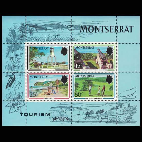Montserrat Tourism Souvenir Stamp Sheet | Worldwide Stamp Collecting