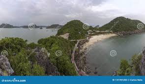 Monkey Island Beach Panoramic Scenario Lan Ha Bay, Landmark Destination, Cat  Ba Islands, Vietnam Stock Image - Image of animal, nature: 131781283